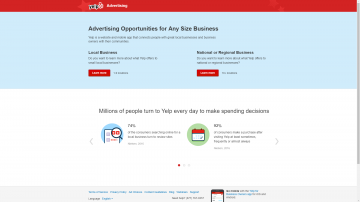 Yelp Advertising homepage